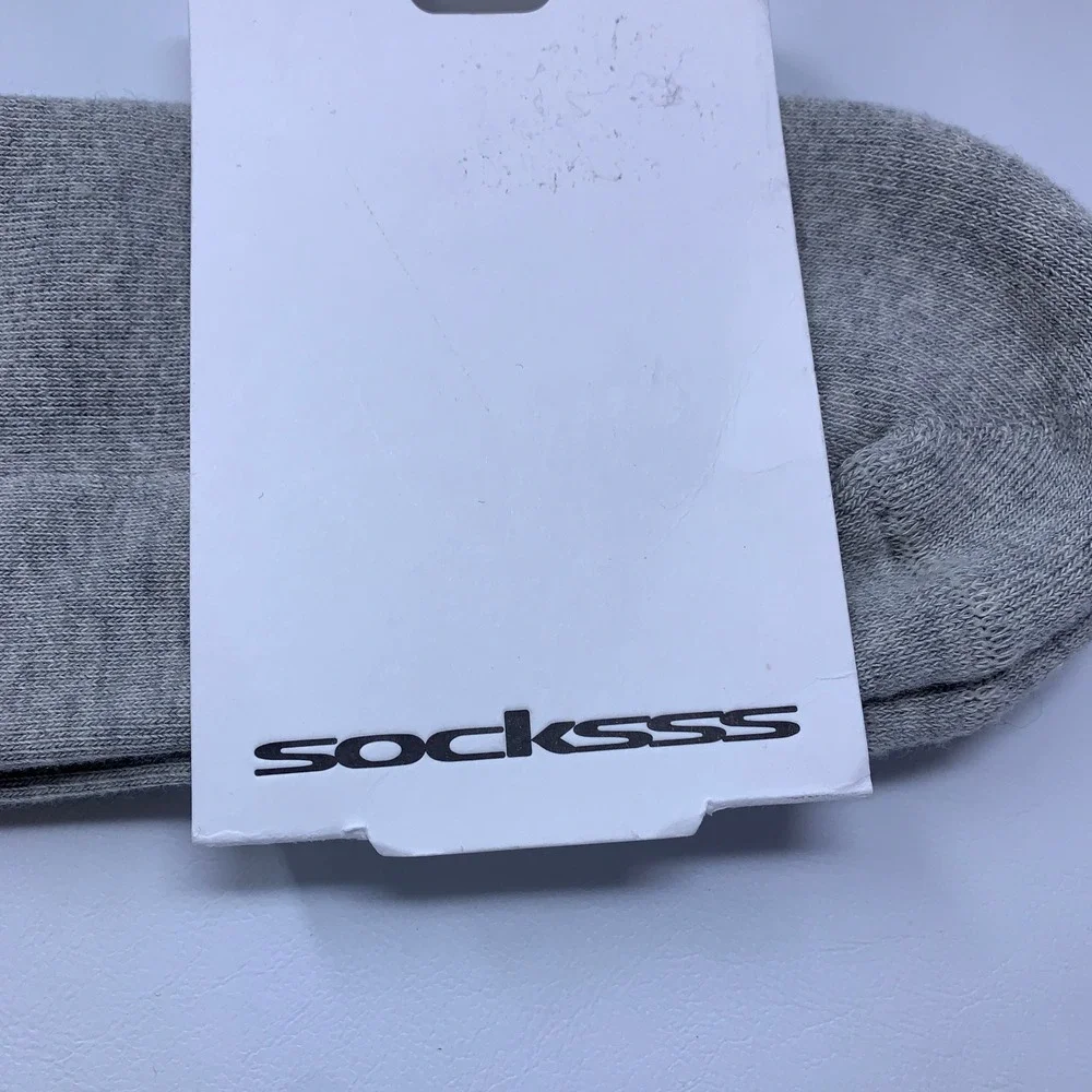 SOCKSSS Unisex M/L Grey Moonwalk Original Organic Cotton Crew Socks NWT